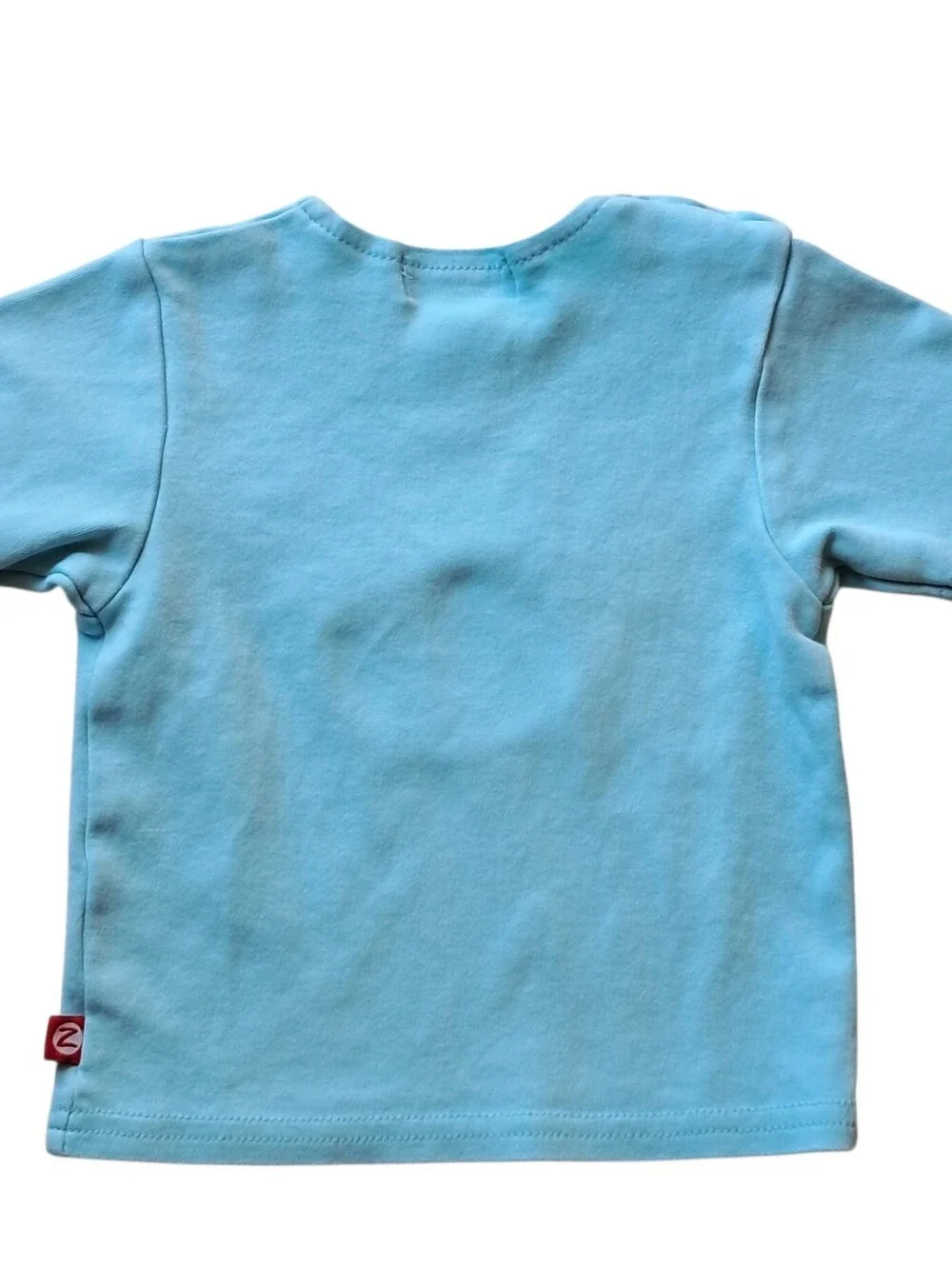 Zutano Light Blue Snail & Floral Graphic Tee Size 12 Months